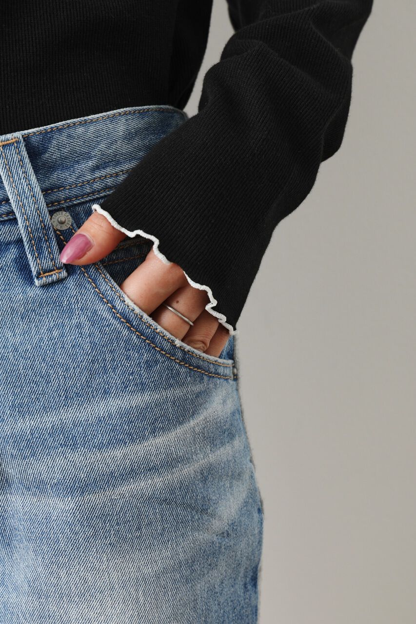 RODEO CROWNS「コンビテーパードパンツ」|デニム|