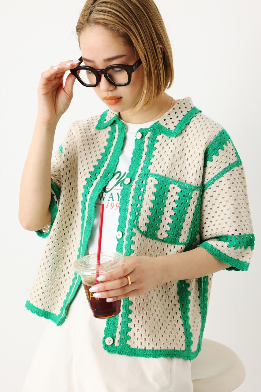 RODEO CROWNS「クロシェカーディガン」|カーディガン|