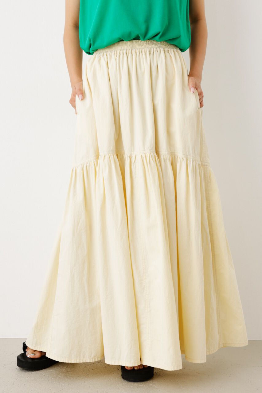 RODEO CROWNS「ギャザー切り替えロングスカート」|スカート|