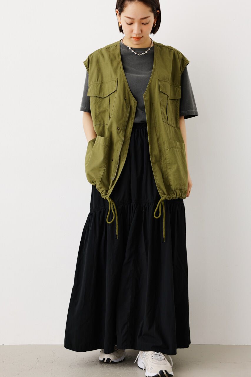 RODEO CROWNS「ギャザー切り替えロングスカート」|スカート|