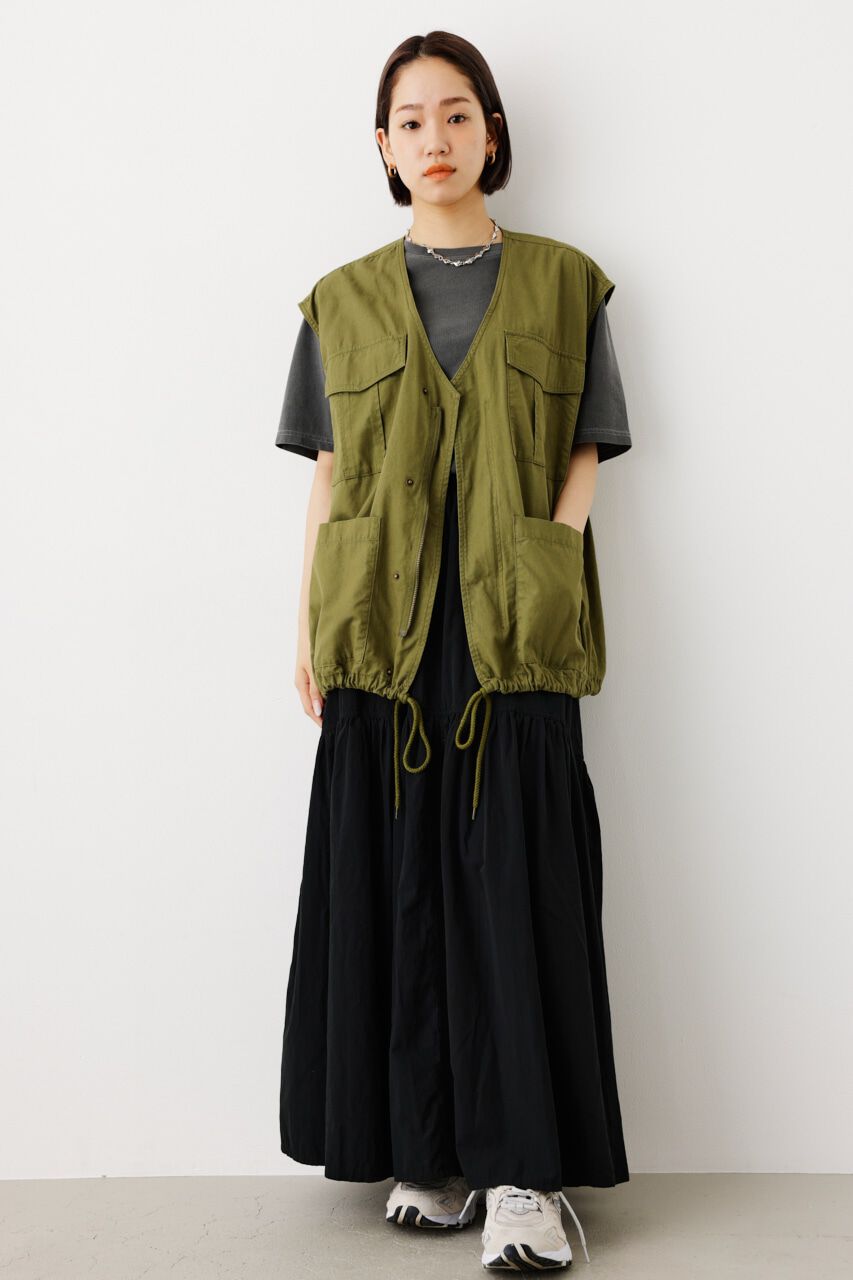 RODEO CROWNS「ギャザー切り替えロングスカート」|スカート|