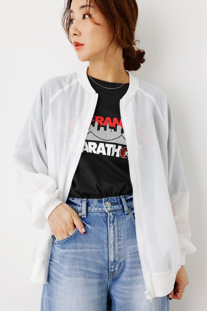 RODEO CROWNS「ボリュームスリーブシアーブルゾン」|ブルゾン・スタジャン|