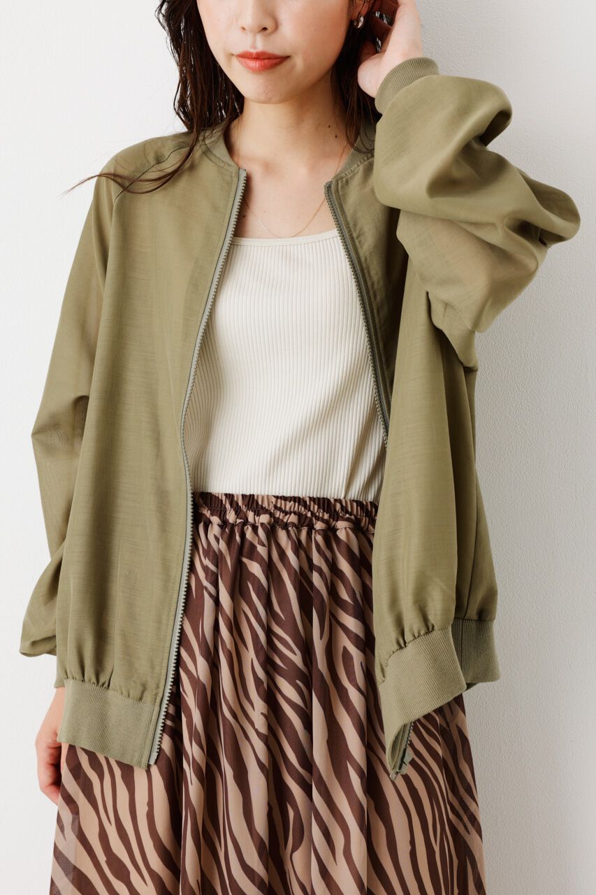 RODEO CROWNS「ボリュームスリーブシアーブルゾン」|ブルゾン・スタジャン|