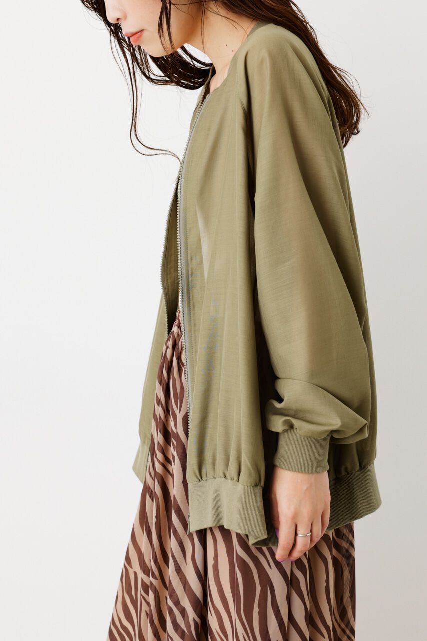 RODEO CROWNS「ボリュームスリーブシアーブルゾン」|ブルゾン・スタジャン|