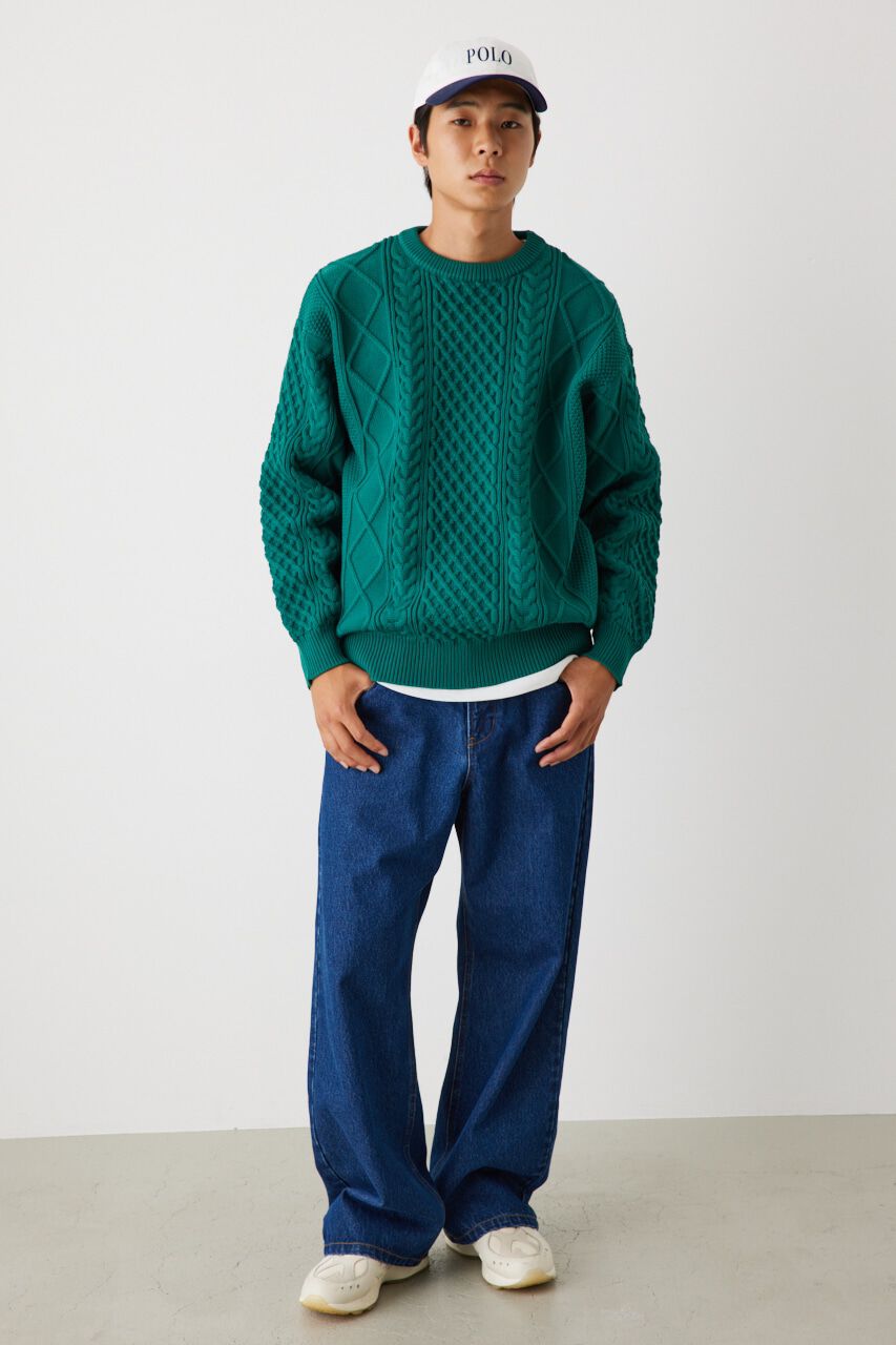 RODEO CROWNS「A-LIGHT KNIT ケーブルトップス」|ニット・セーター|GRN