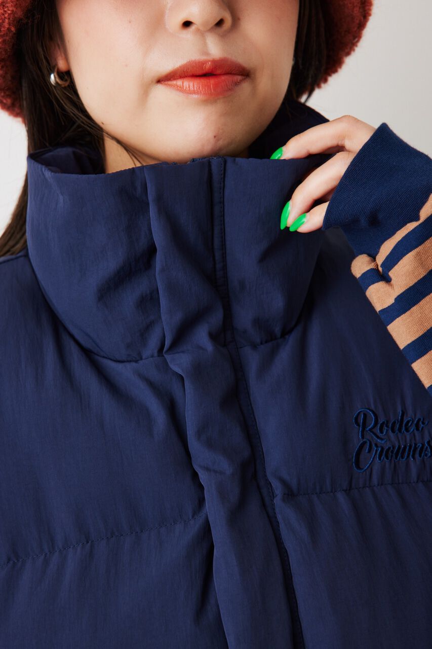 RODEO CROWNS「スタンドネック PUFF ベスト」|ダウンベスト・ベスト|