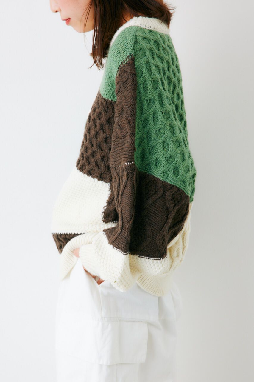 RODEO CROWNS「カスタムケーブルニットトップス」|ニット・セーター|