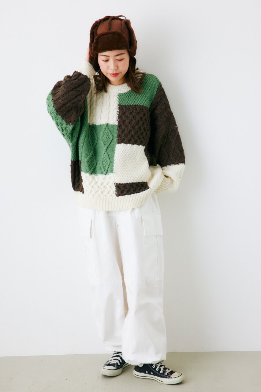 RODEO CROWNS「カスタムケーブルニットトップス」|ニット・セーター|