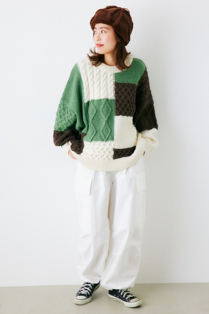 RODEO CROWNS「カスタムケーブルニットトップス」|ニット・セーター|