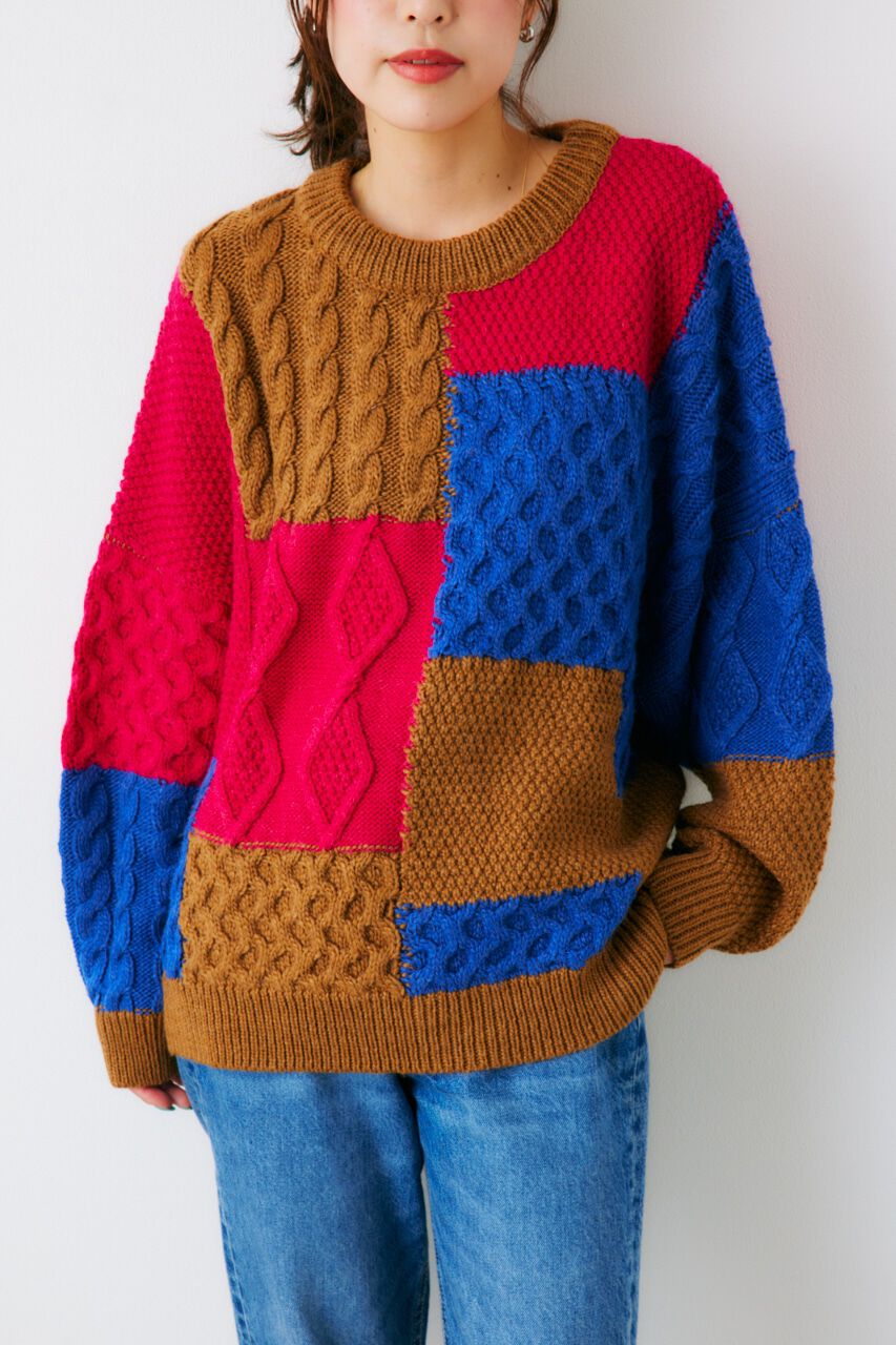 RODEO CROWNS「カスタムケーブルニットトップス」|ニット・セーター|