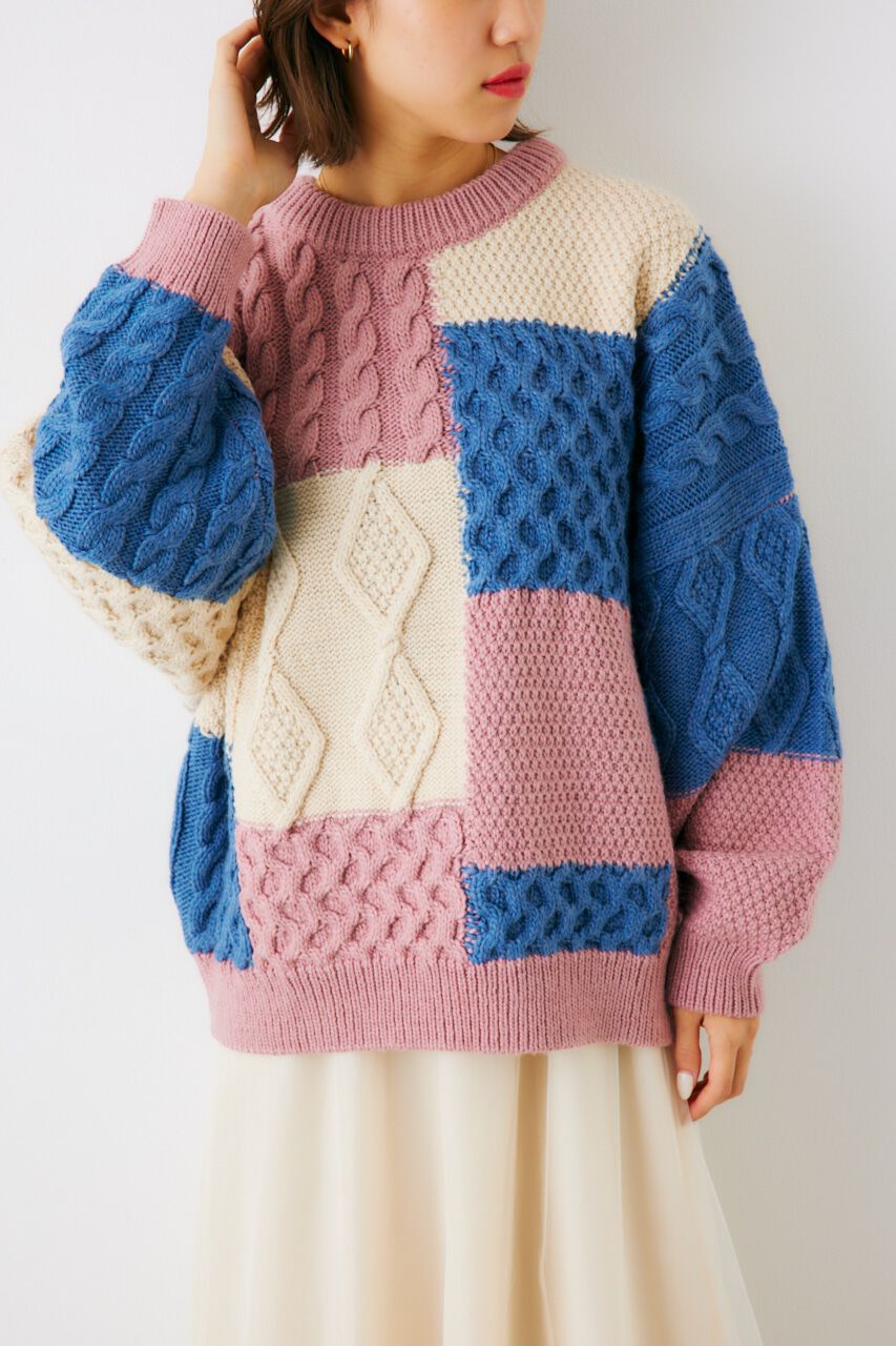 RODEO CROWNS「カスタムケーブルニットトップス」|ニット・セーター|