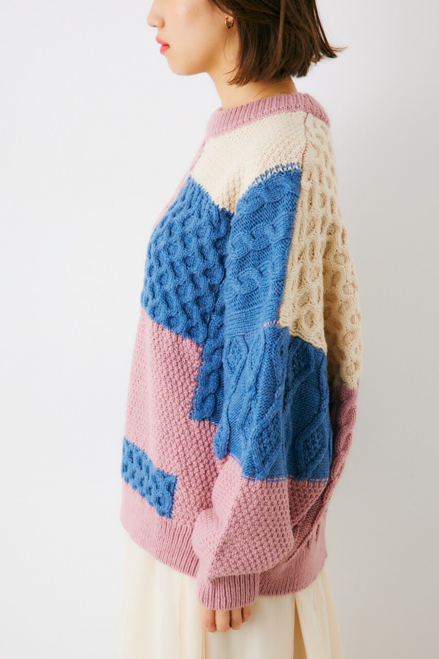 RODEO CROWNS「カスタムケーブルニットトップス」|ニット・セーター|