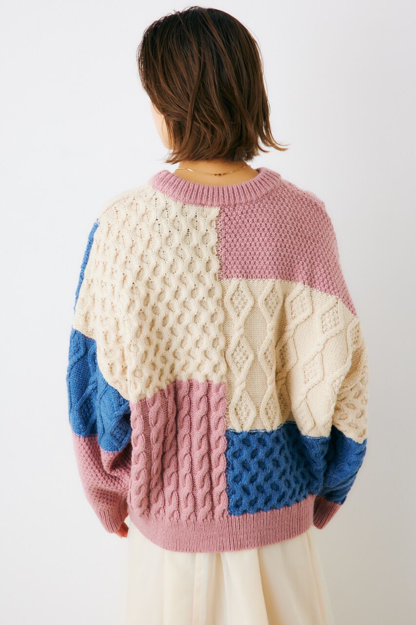 RODEO CROWNS「カスタムケーブルニットトップス」|ニット・セーター|