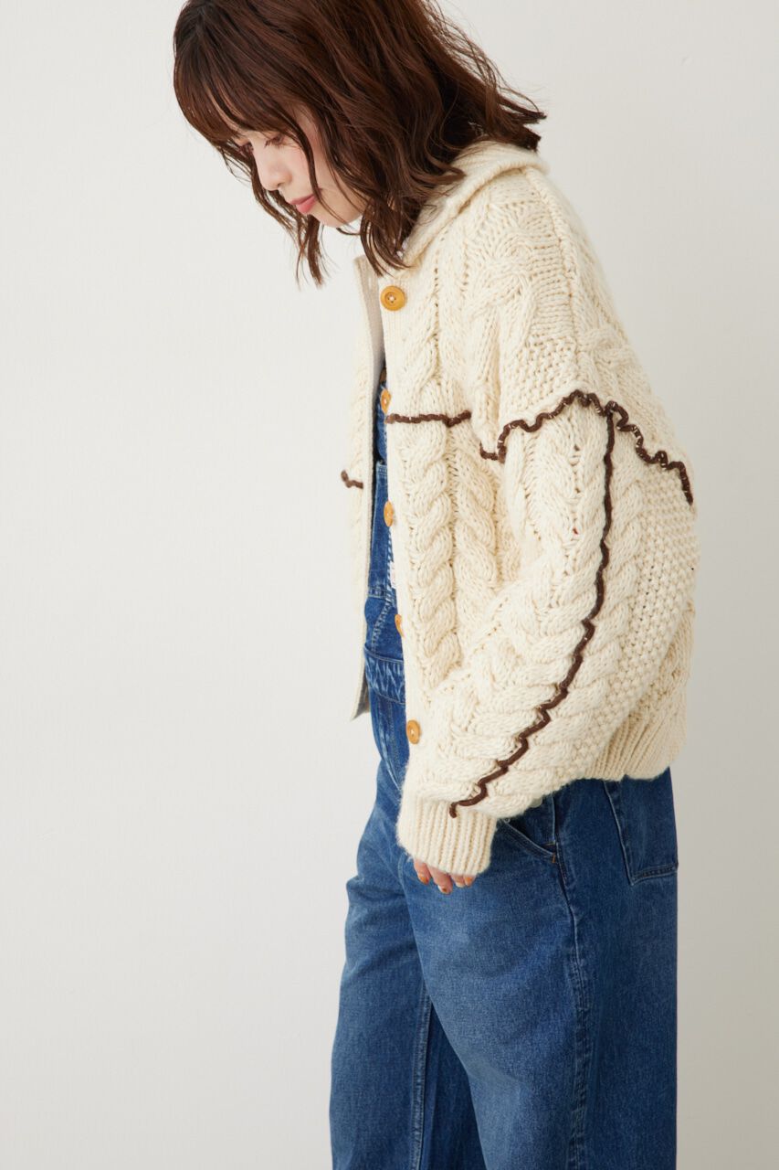 RODEO CROWNS「メロー ケーブルニット カーディガン」|カーディガン|