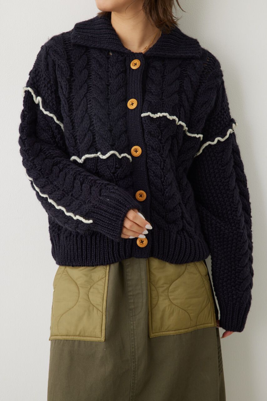 RODEO CROWNS「メロー ケーブルニット カーディガン」|カーディガン|