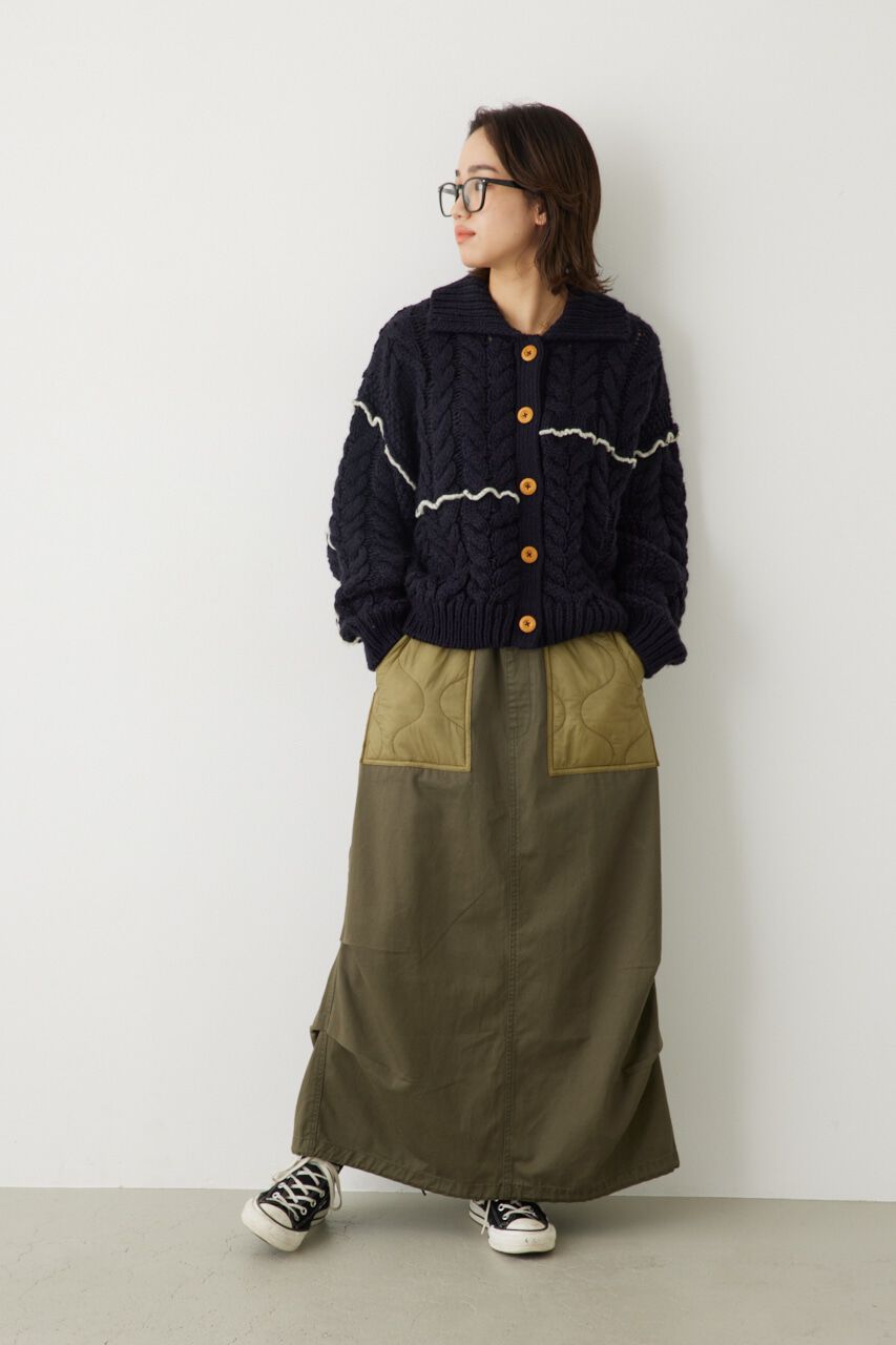 RODEO CROWNS「メロー ケーブルニット カーディガン」|カーディガン|