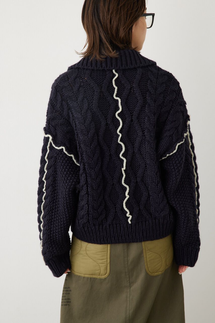 RODEO CROWNS「メロー ケーブルニット カーディガン」|カーディガン|