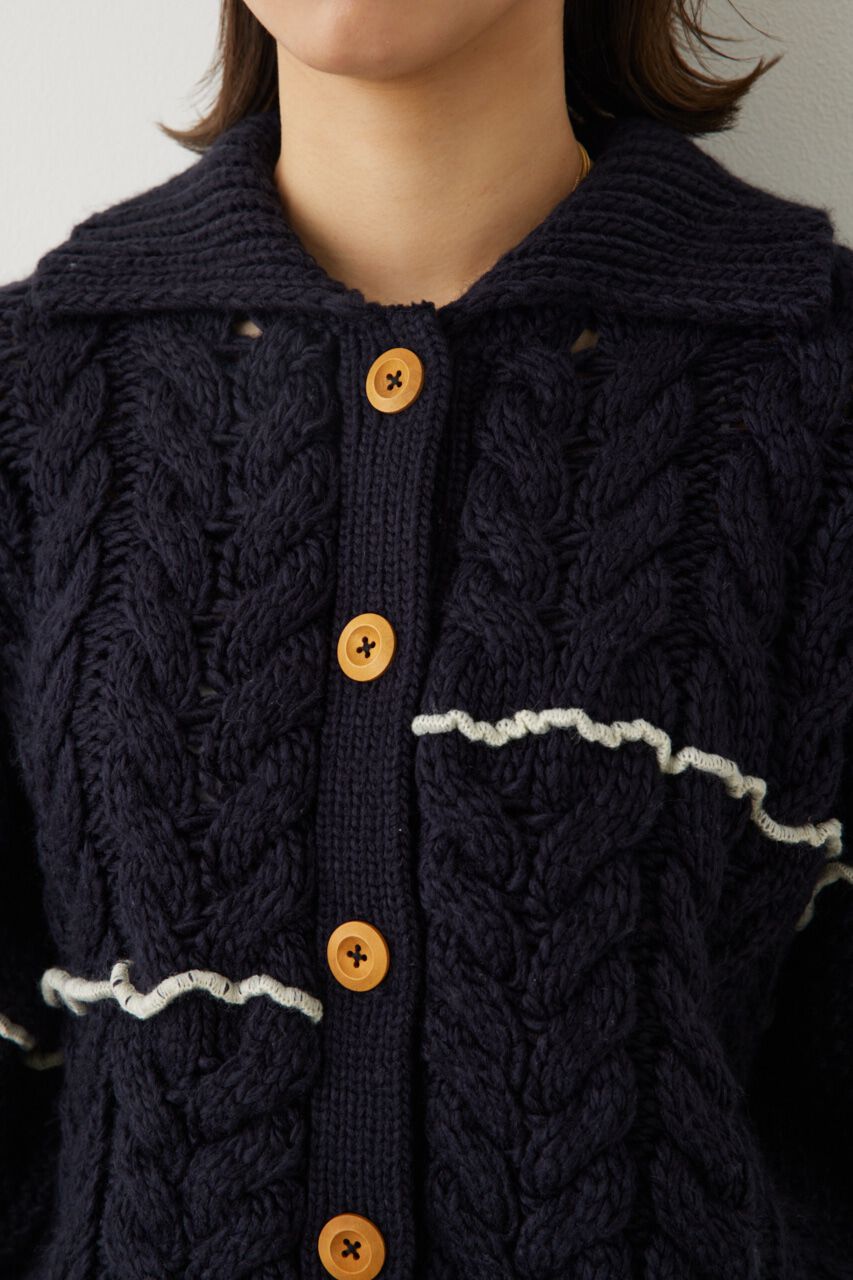 RODEO CROWNS「メロー ケーブルニット カーディガン」|カーディガン|