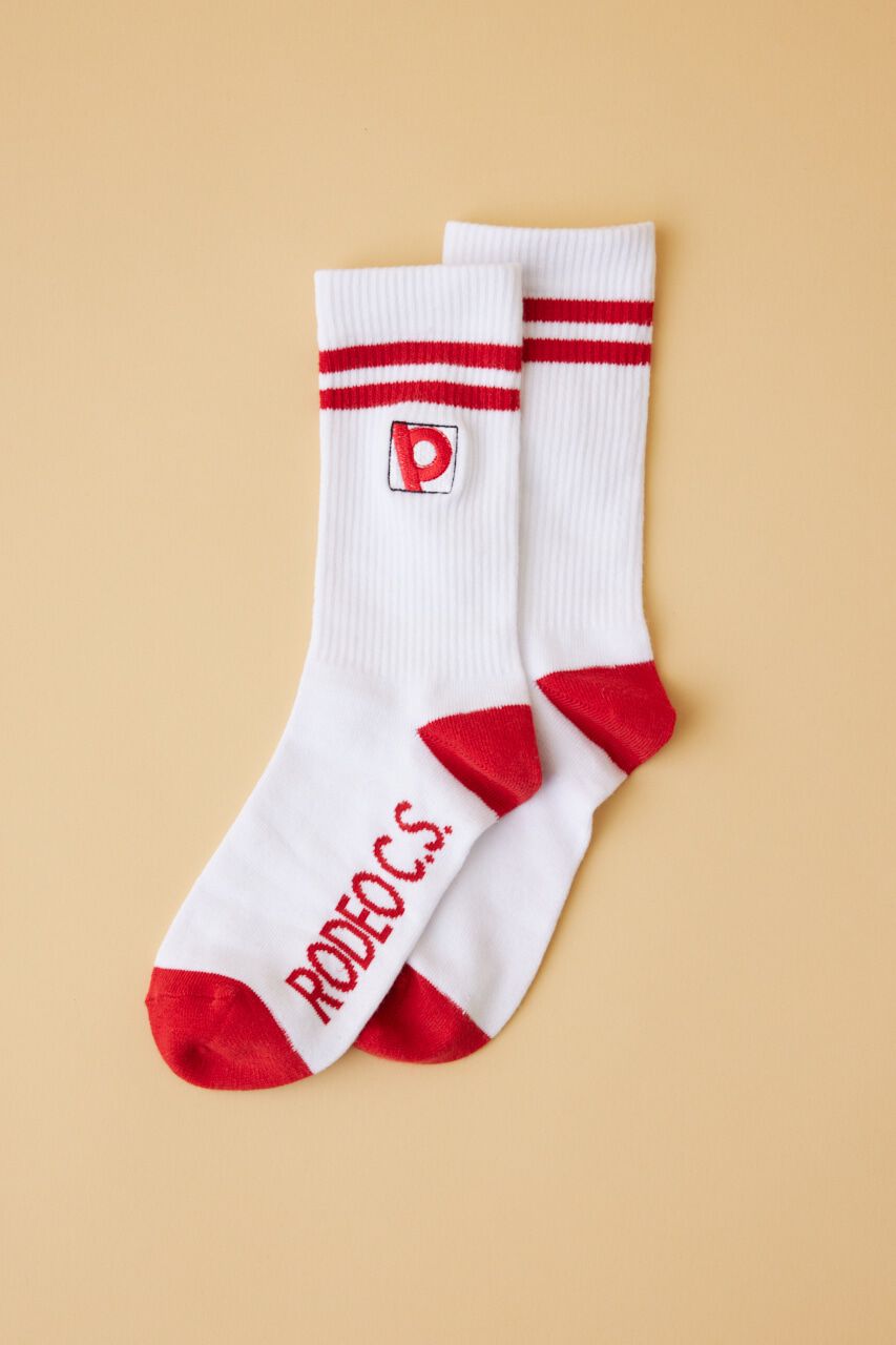 RODEO CROWNS「PIZZA-LA アソートラインソックス」|その他|WHT