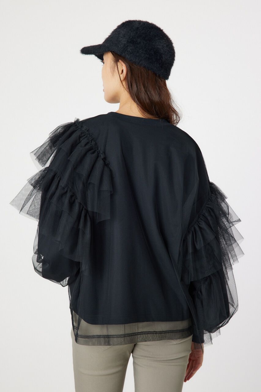 RODEO CROWNS「チュールレイヤードフリルスウェット」|パーカー|