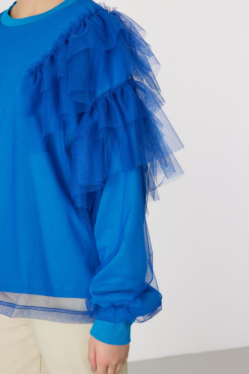 RODEO CROWNS「チュールレイヤードフリルスウェット」|パーカー|