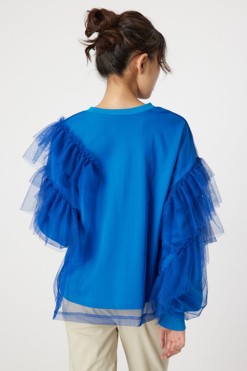 RODEO CROWNS「チュールレイヤードフリルスウェット」|パーカー|