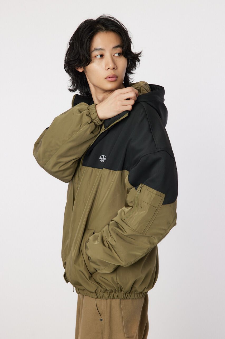 RODEO CROWNS「bicolor hooded ジャケット」|ブルゾン・スタジャン|