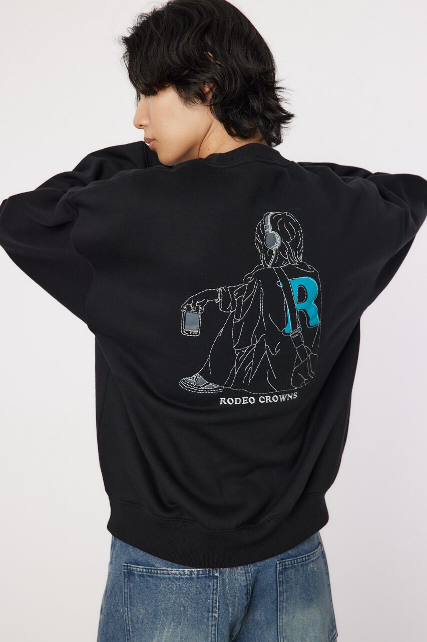 RODEO CROWNS「backgirl スウェット」|パーカー|BLK