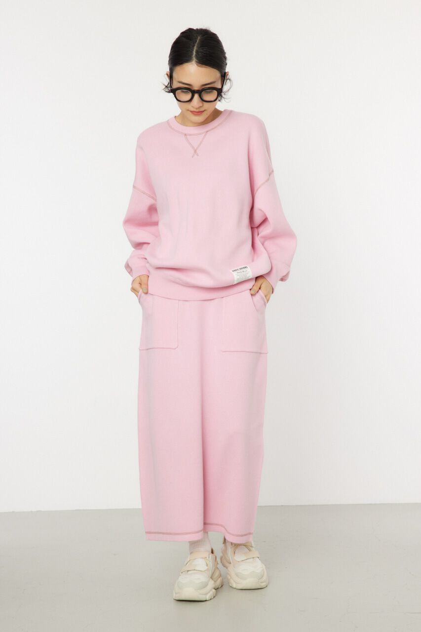 RODEO CROWNS「スウェットライクカラーステッチニットトップス」|ニット・セーター|