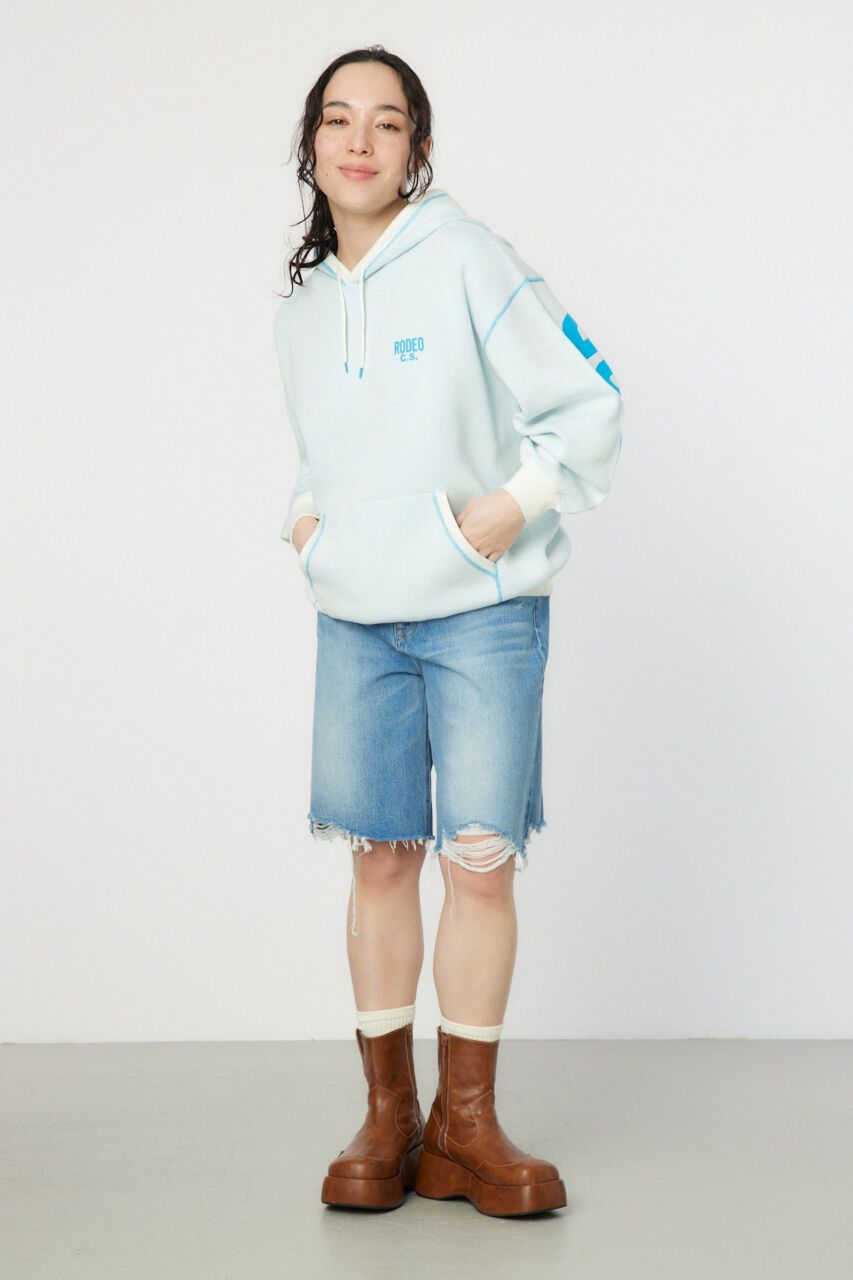 RODEO CROWNS「スウェットライクバックロゴニットフーディー」|ニット・セーター|