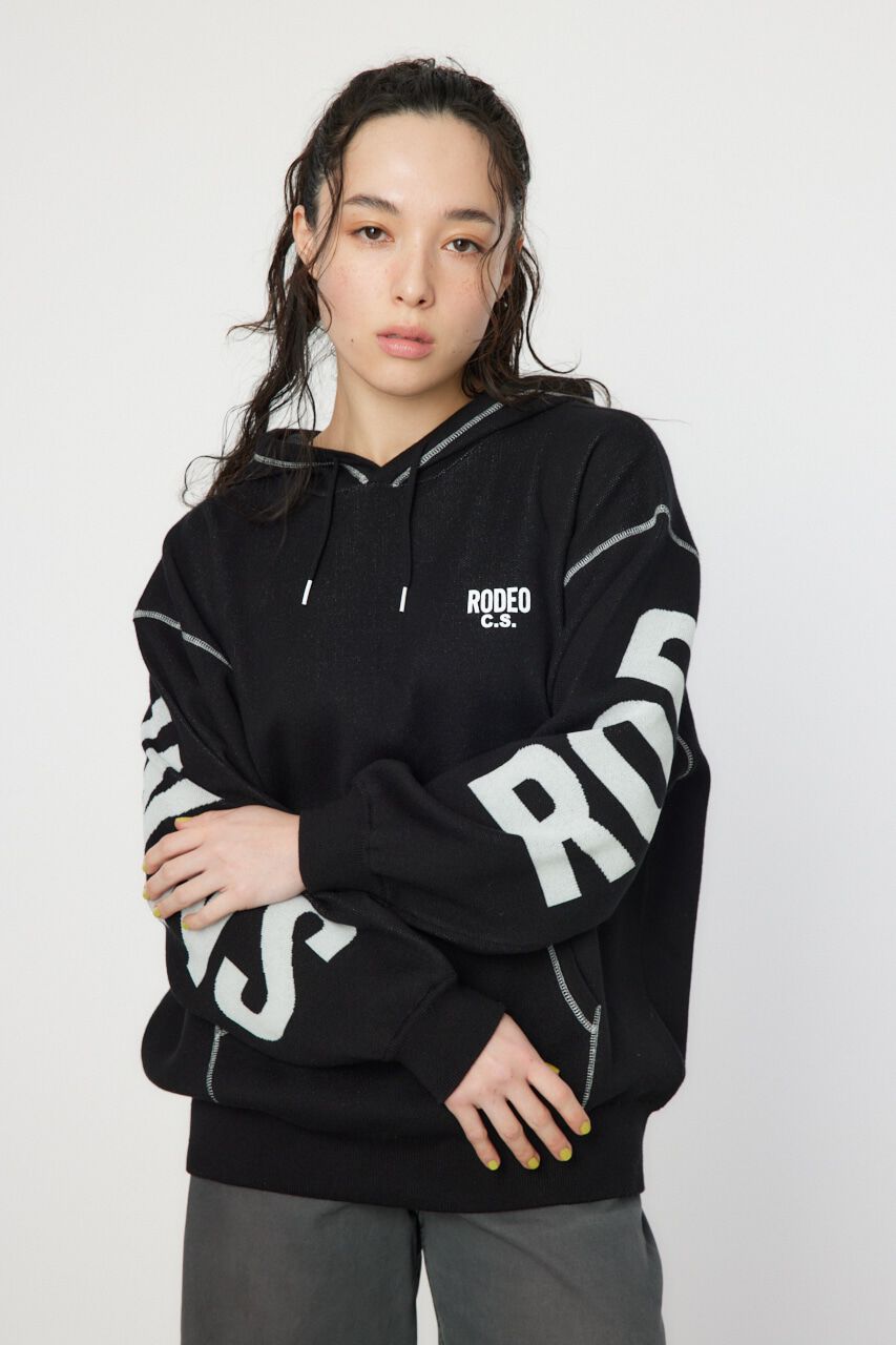 RODEO CROWNS「スウェットライクバックロゴニットフーディー」|ニット・セーター|