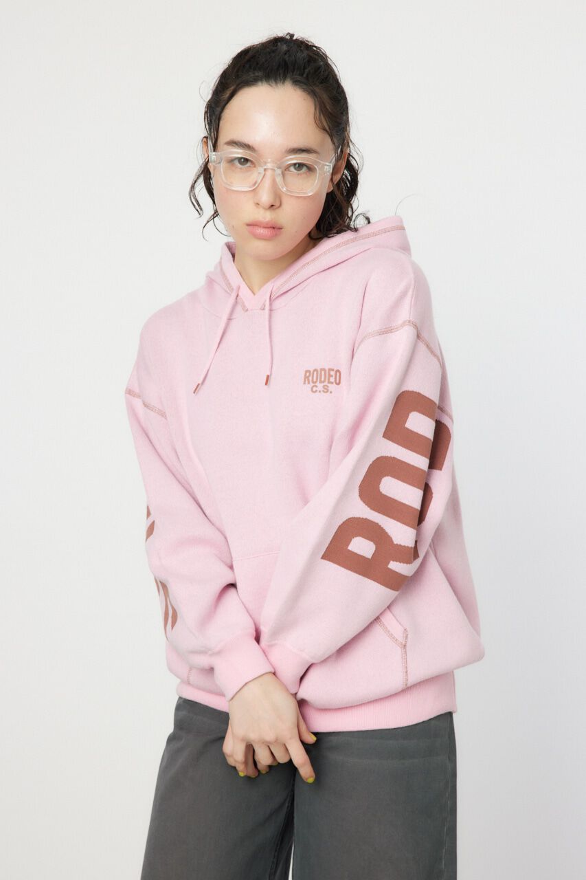 RODEO CROWNS「スウェットライクバックロゴニットフーディー」|ニット・セーター|