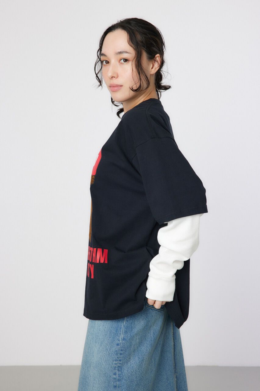 RODEO CROWNS「ハートパネルレイヤードロングスリーブTシャツ」|Tシャツ・カットソー|