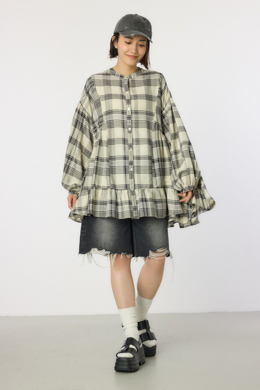 RODEO CROWNS「マルチチェックティアードチュニック」|シャツ・ブラウス|