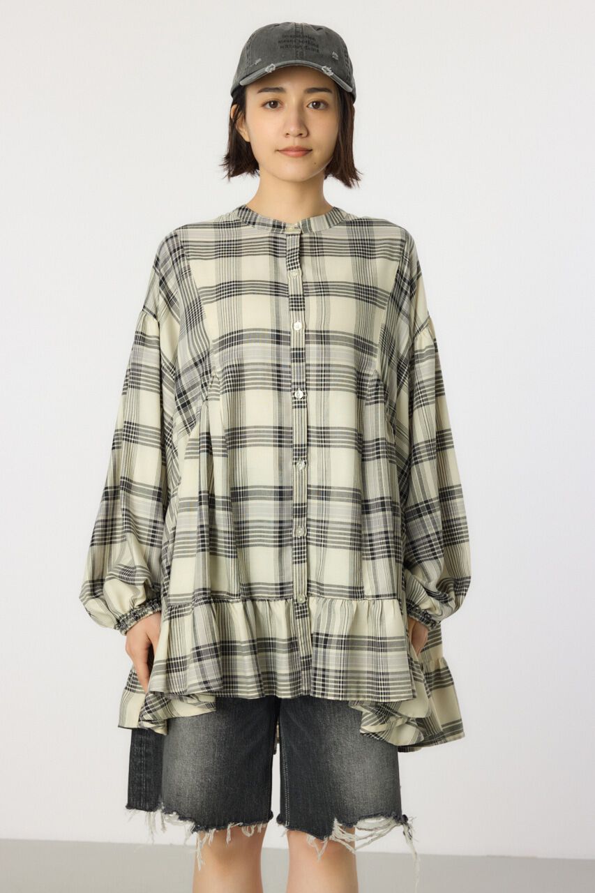 RODEO CROWNS「マルチチェックティアードチュニック」|シャツ・ブラウス|