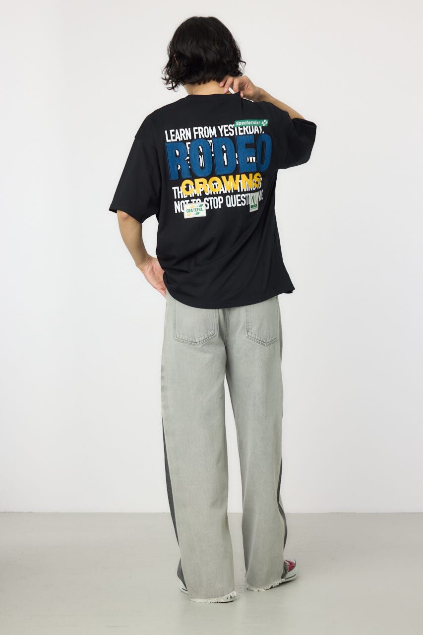 RODEO CROWNS「メンズOverlap デニムアップリケTシャツ」|Tシャツ・カットソー|