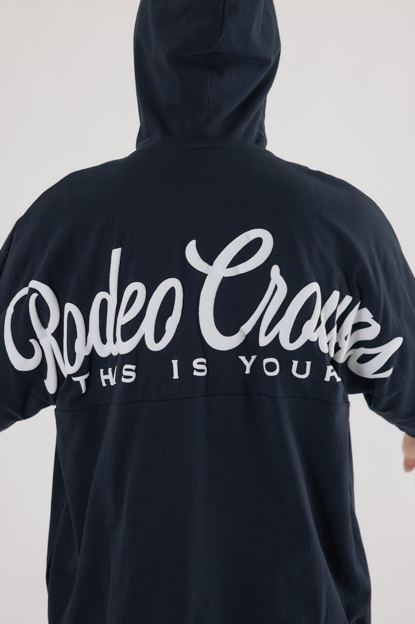 RODEO CROWNS「ハーフスリーブロゴZIPパーカー」|パーカー|