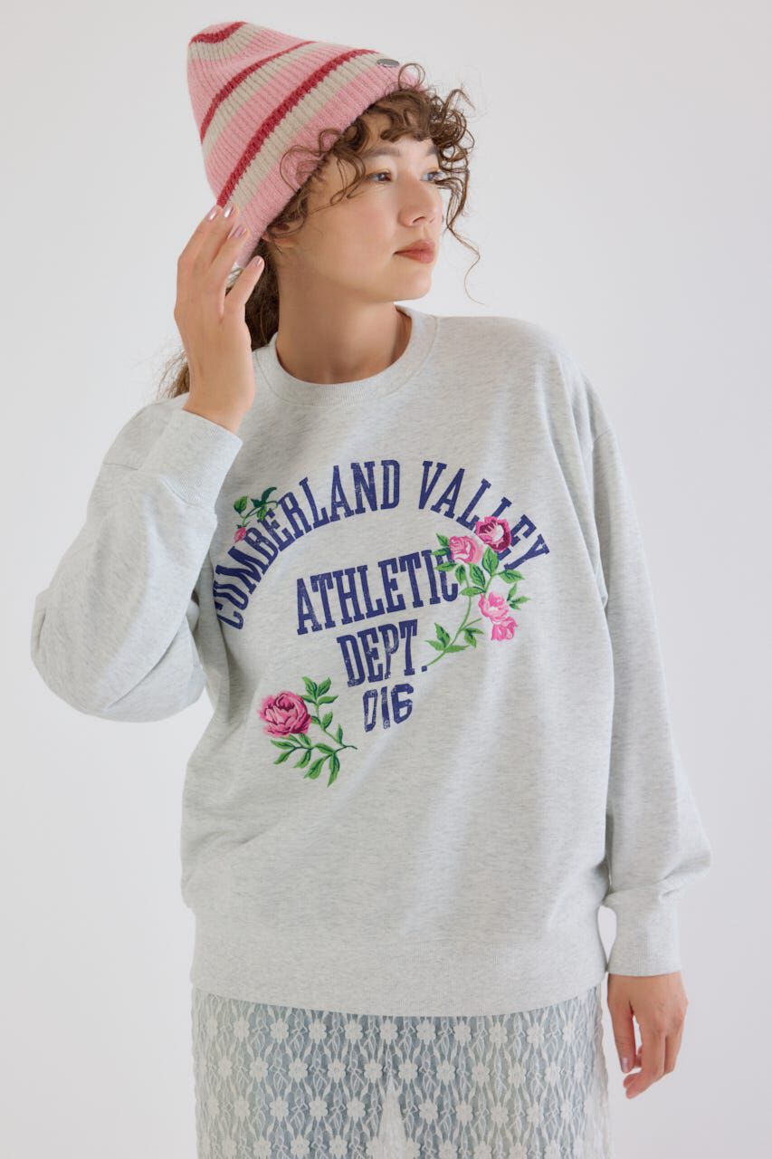 RODEO CROWNS「フラワーステッチカレッジスウェット」|パーカー|