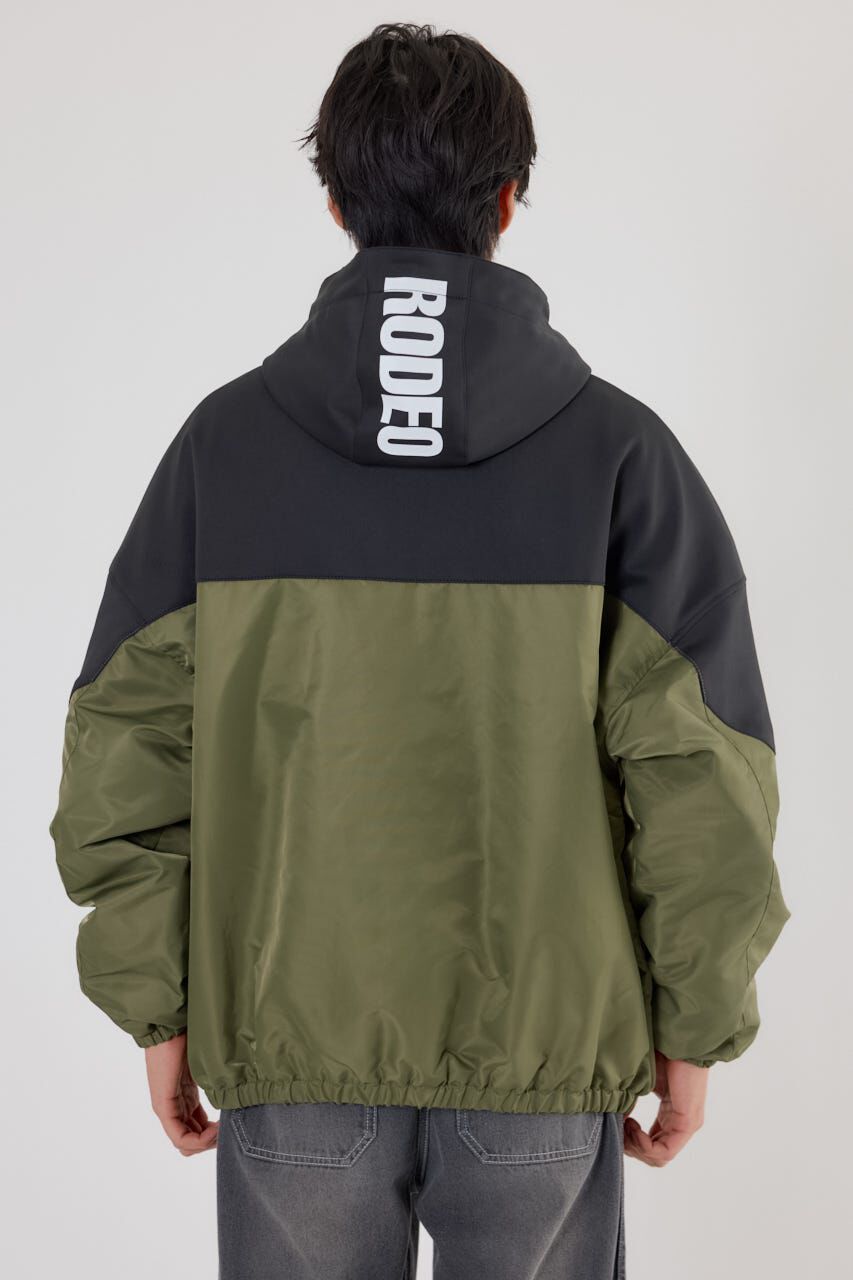 RODEO CROWNS「バイカラーフーデッドブルゾン」|ブルゾン・スタジャン|