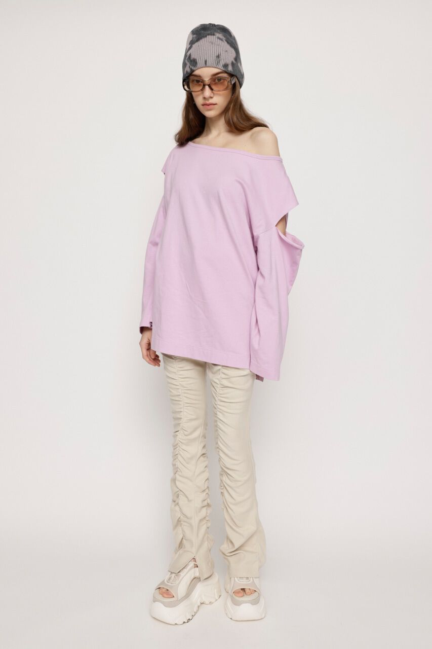 SLY「OPEN SHOULDER CUT トップス」|Tシャツ・カットソー|