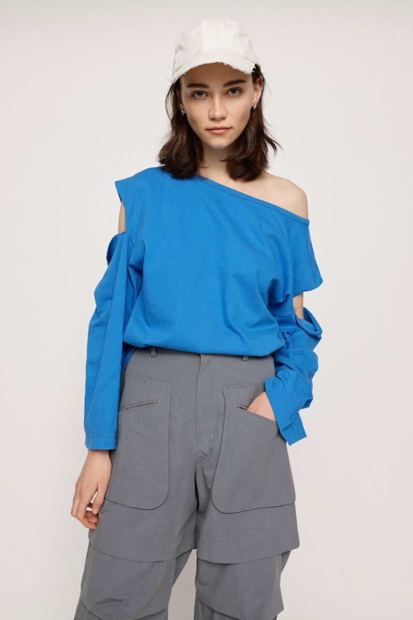 SLY「OPEN SHOULDER CUT トップス」|Tシャツ・カットソー|