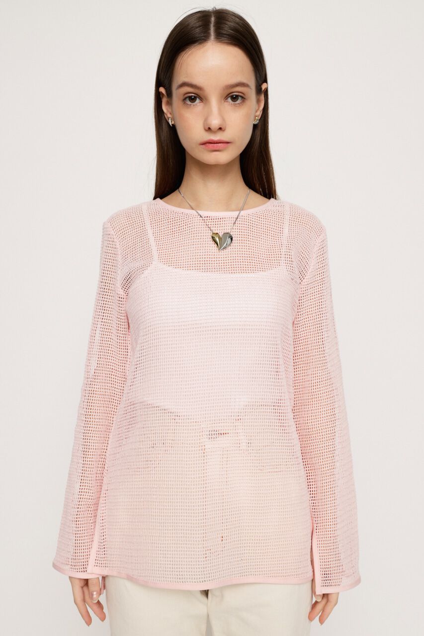 SLY「コットンメッシュロングスリーブトップス 長袖」|シャツ・ブラウス|