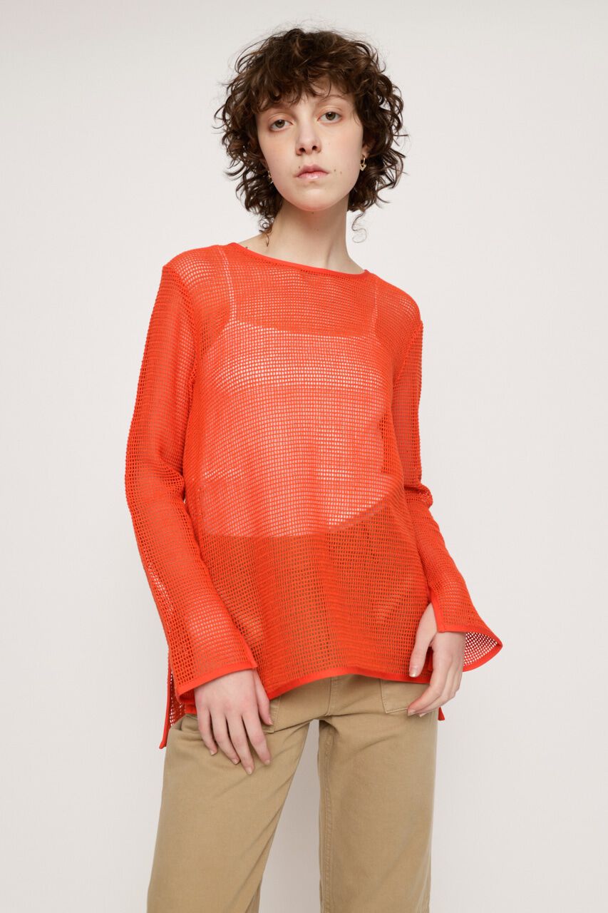 SLY「コットンメッシュロングスリーブトップス 長袖」|シャツ・ブラウス|