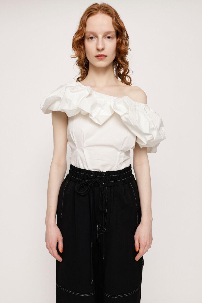SLY「2WAY VOLUME FRILL ブラウス」|シャツ・ブラウス|O/WHT1