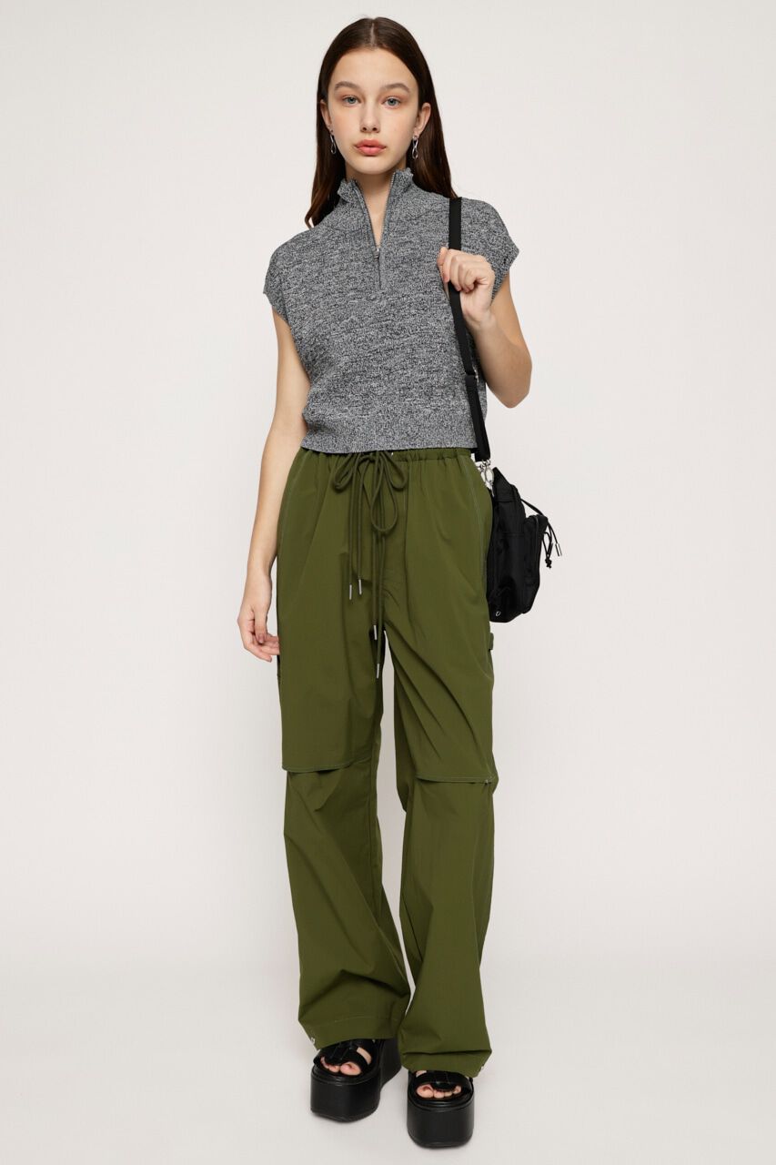 SLY「HALF ZIP KNIT トップス」|タンクトップ|