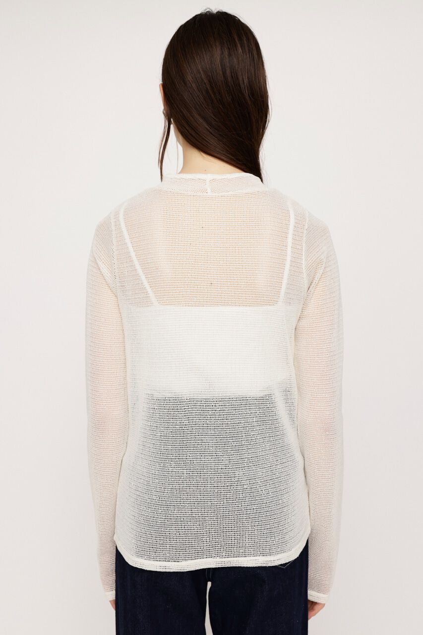 SLY「ASYMMETRY MESH L／S トップス」|Tシャツ・カットソー|