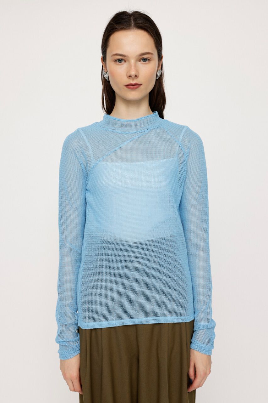 SLY「ASYMMETRY MESH L／S トップス」|Tシャツ・カットソー|