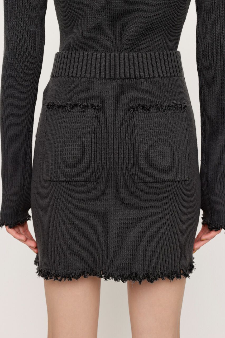 SLY「DAMAGING RIB ショートスカート」|スカート|