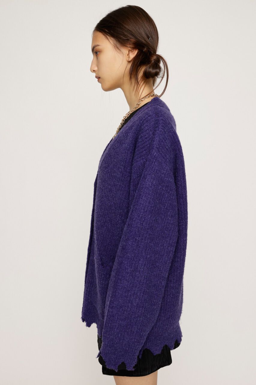 SLY「WOOL MIX DAMAGED LOOSE カーディガン」|カーディガン|