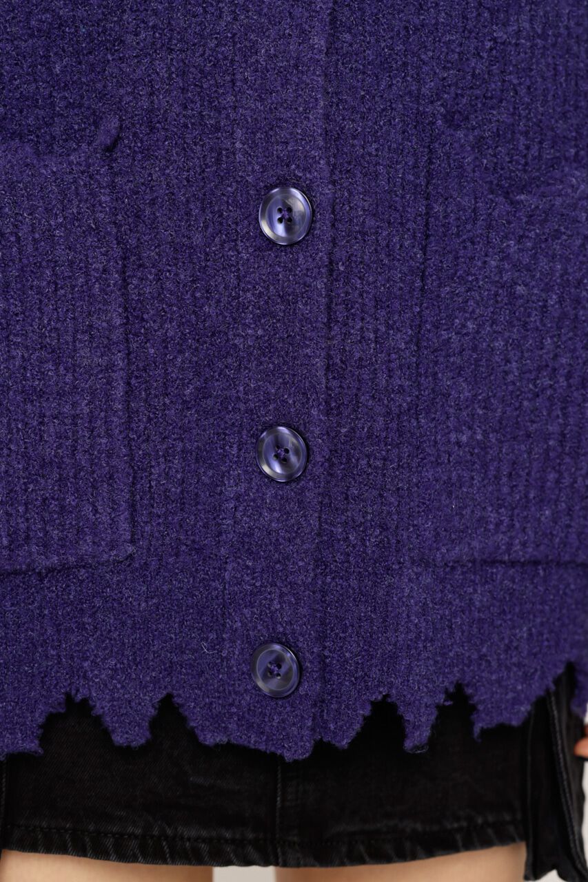 SLY「WOOL MIX DAMAGED LOOSE カーディガン」|カーディガン|